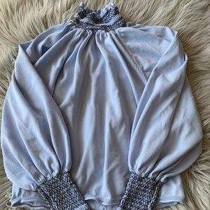 ZARA Light Blue Turtleneck Dress Long Sleeve